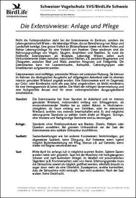 Die Extensivwiese: Anlage und Pflege