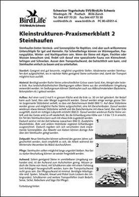 Kleinstrukturen-Praxismerkblatt 2 &ndash; Steinhaufen